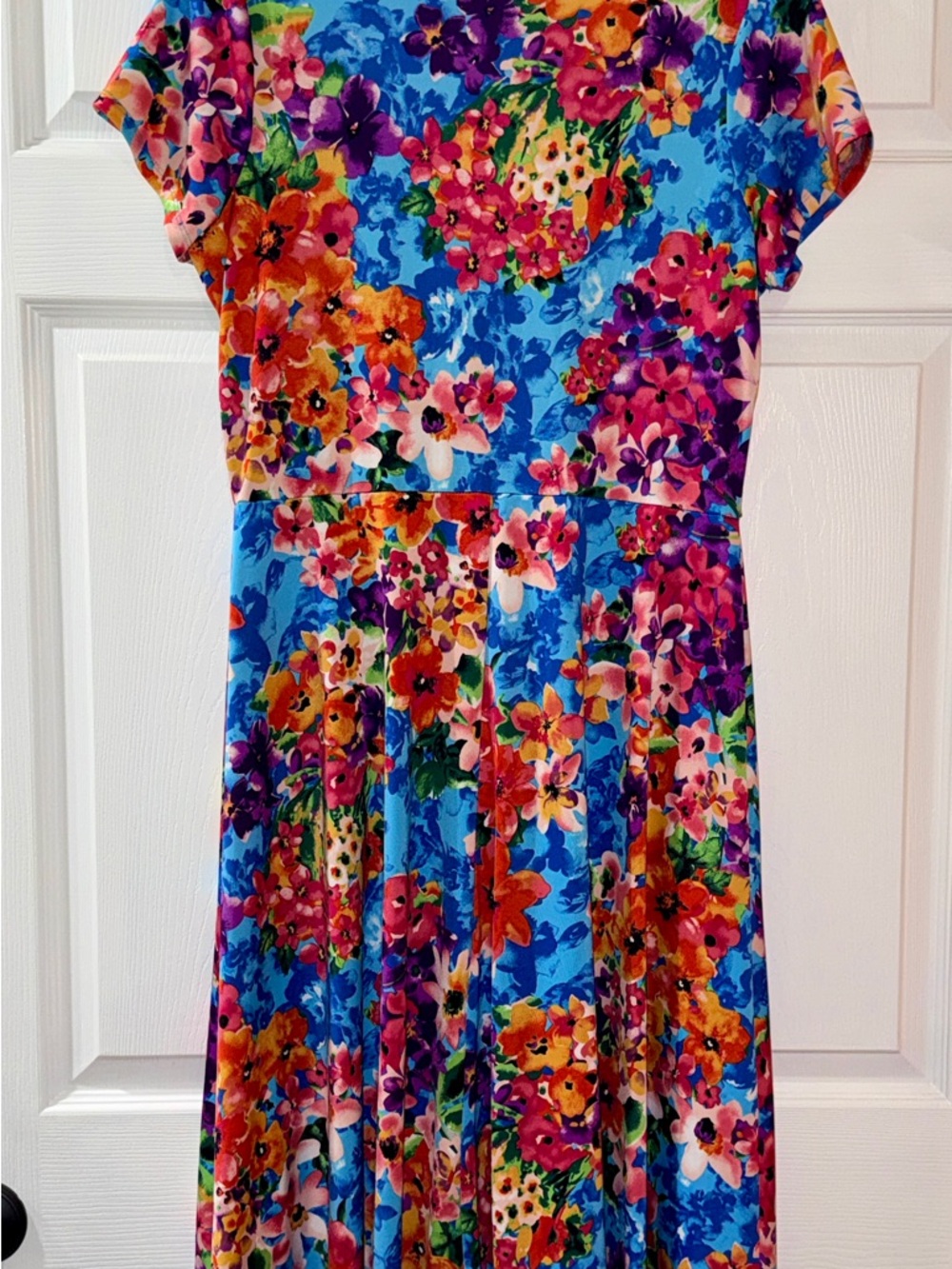 Shelby & Palmer Women’s Multicolor Floral Midi Dress-L-EUC - Picture 7 of 12
